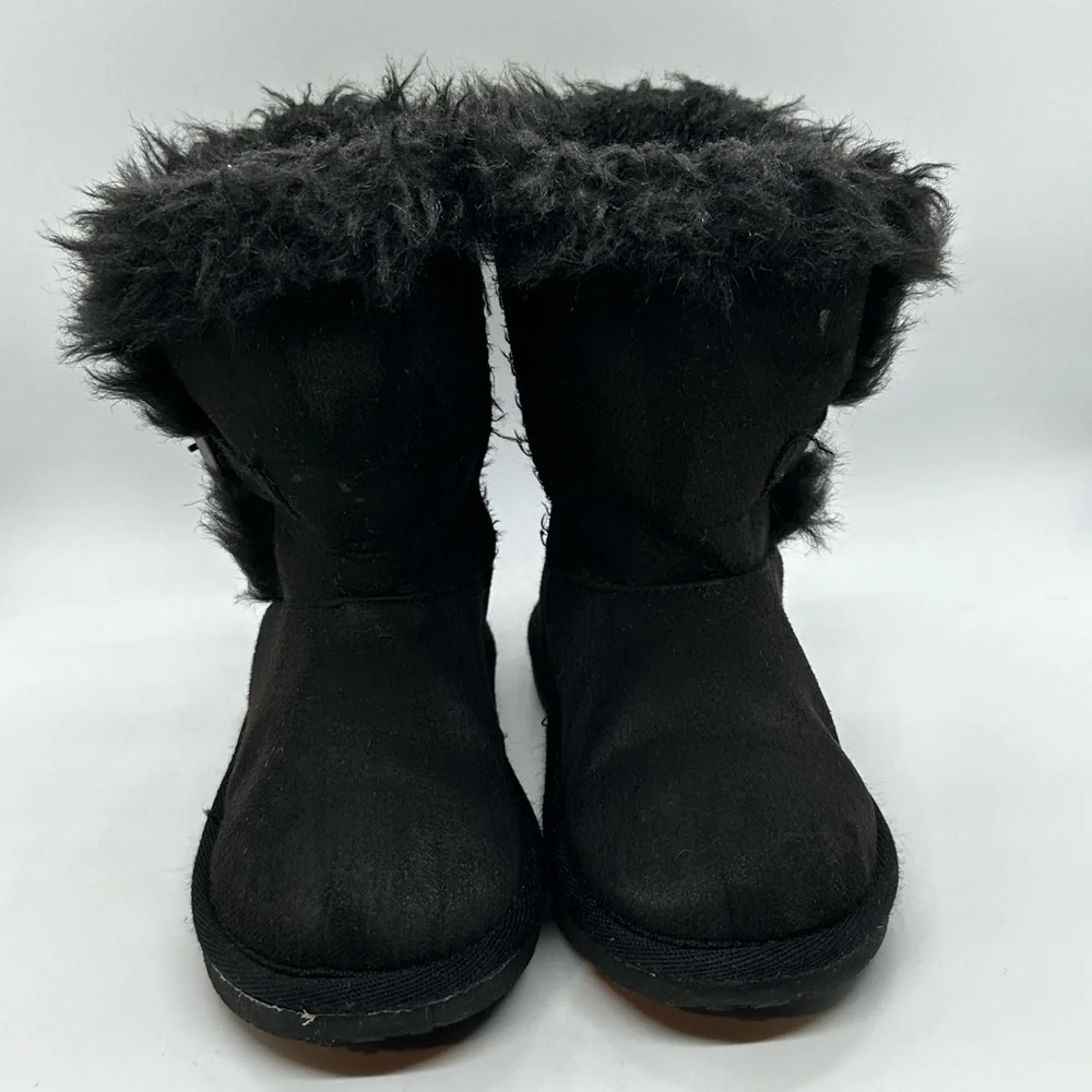 Toddler Girls Buckle Faux Suede Chalet Boots